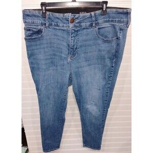 ANA Size 22 W Short Plus Size Mid Rise Skinny Jeans Women's 40x26 Stretchy Waist